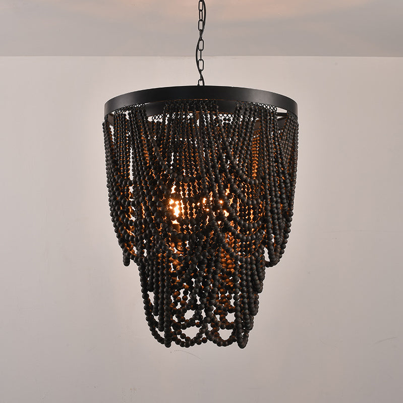 Ordore Lustre Bois Métal Luxe Postmoderne