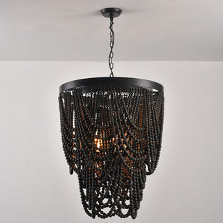 Ordore Lustre Bois Métal Luxe Postmoderne