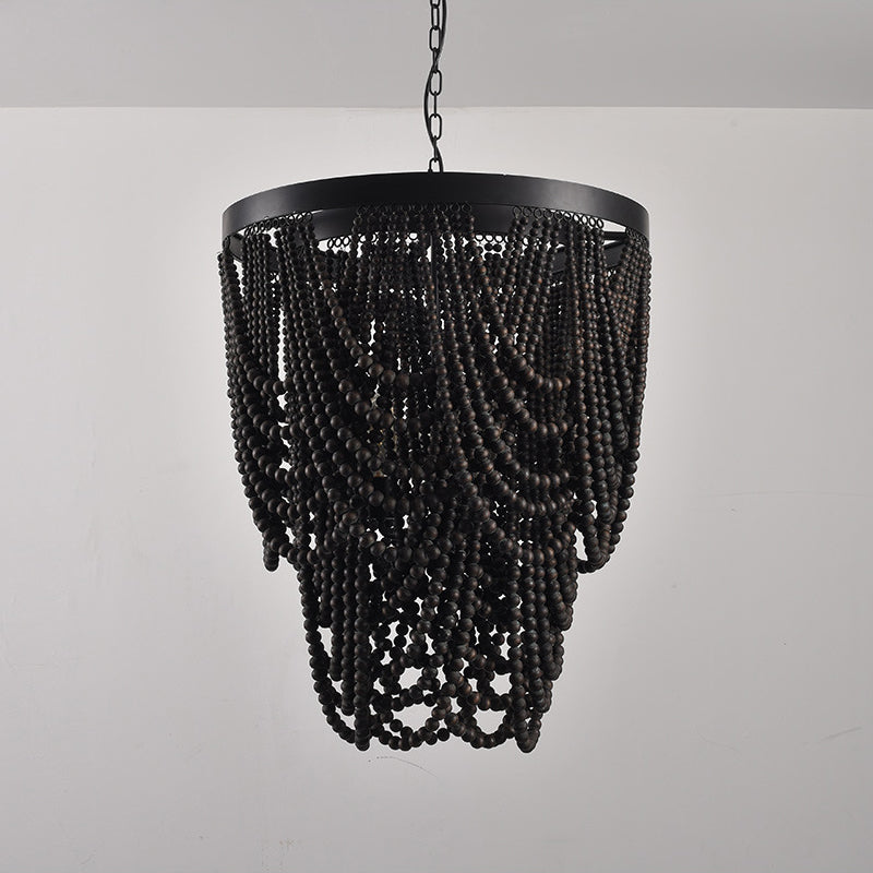 Ordore Lustre Bois Métal Luxe Postmoderne
