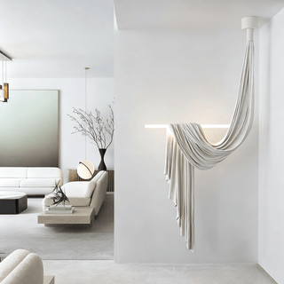 Hammock Fabric Pendant Light-Neutral Decor