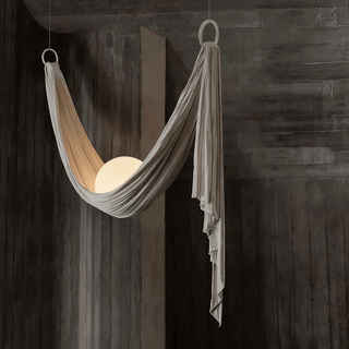 Hammock Fabric Pendant Light-Neutral Decor