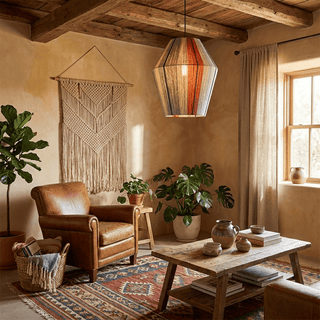 Hand-Wound Lantern Pendant Lamp-Neutral Decor