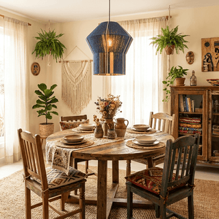 Hand-Wound Lantern Pendant Lamp-Neutral Decor