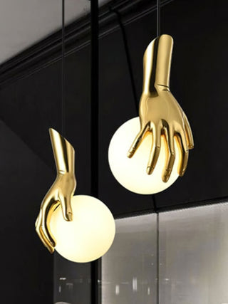 Avnorira Suspension Globe Verre Laiton Main