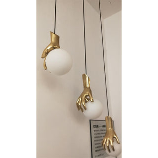 Avnorira Suspension Globe Verre Laiton Main