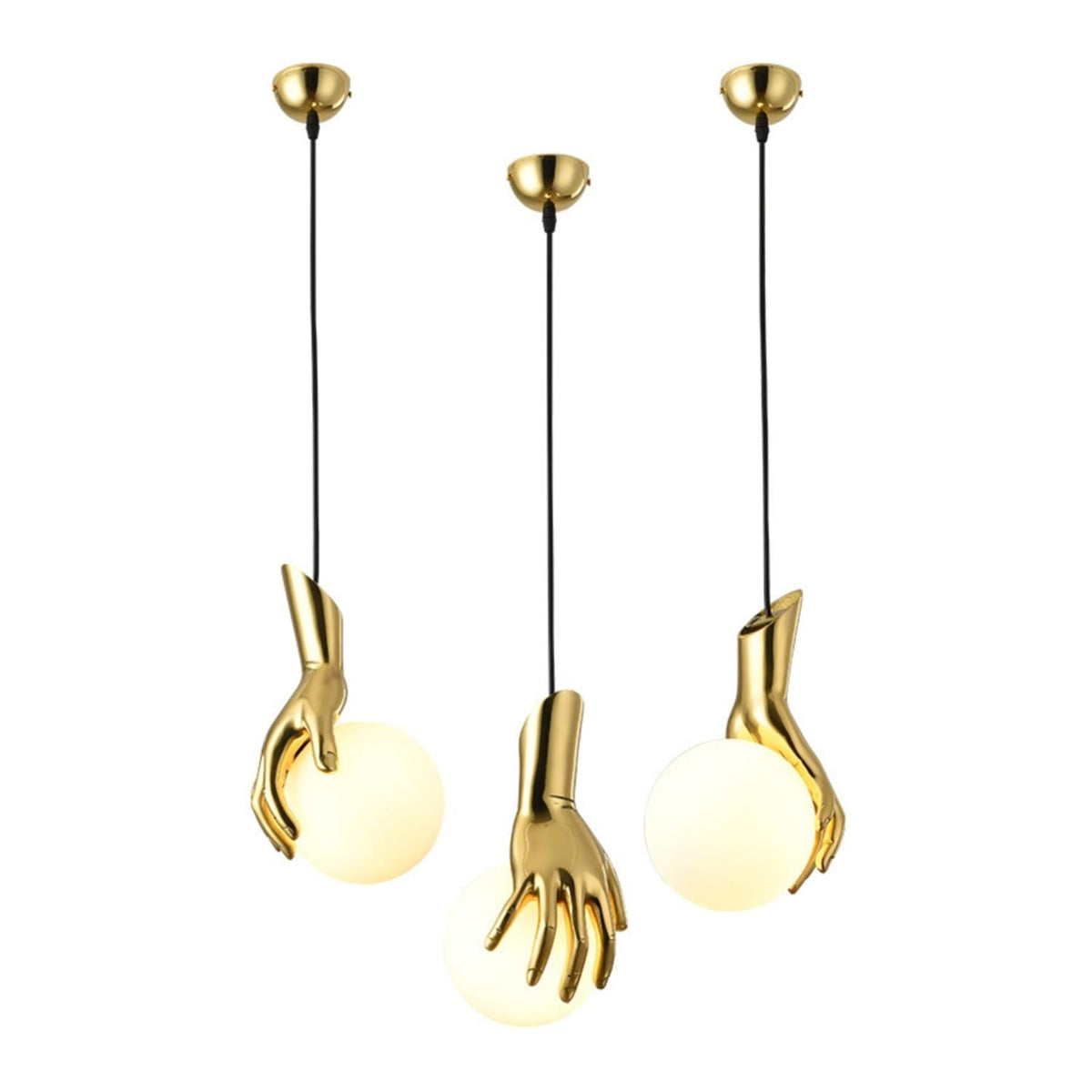 Avnorira Suspension Globe Verre Laiton Main