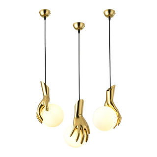 Avnorira Suspension Globe Verre Laiton Main