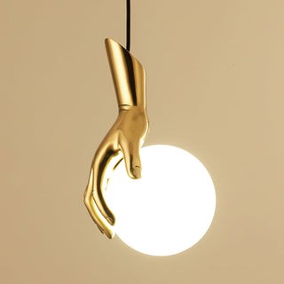 Avnorira Suspension Globe Verre Laiton Main