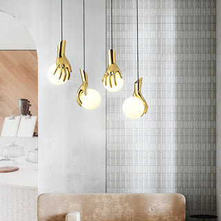 Avnorira Suspension Globe Verre Laiton Main
