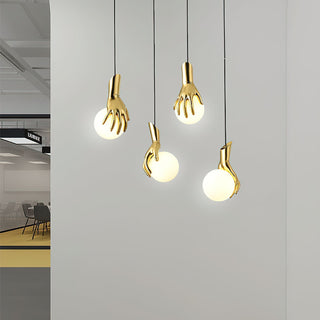 Avnorira Suspension Globe Verre Laiton Main