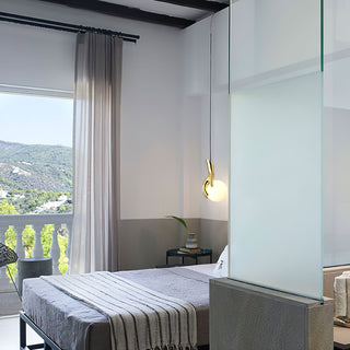 Avnorira Suspension Globe Verre Laiton Main