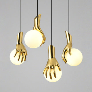 Avnorira Suspension Globe Verre Laiton Main