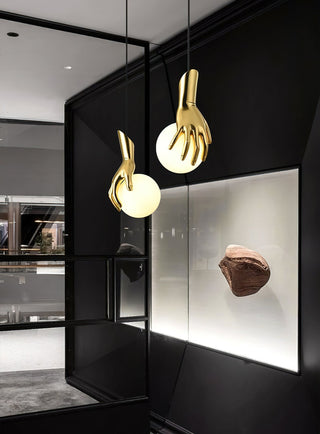 Avnorira Suspension Globe Verre Laiton Main