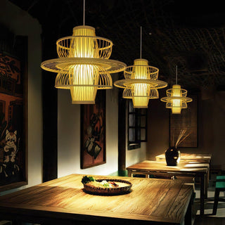 Covarir Lampe Suspension en Bambou Sigyn Fait Main