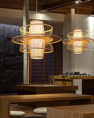 Covarir Lampe Suspension en Bambou Sigyn Fait Main