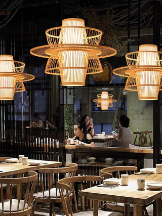Covarir Lampe Suspension en Bambou Sigyn Fait Main