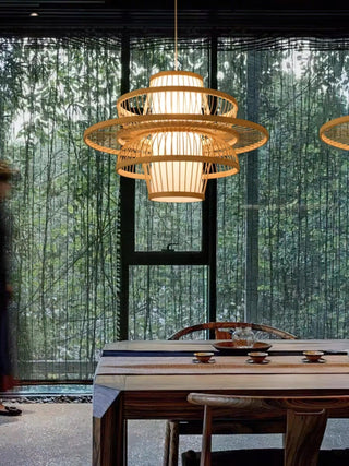 Covarir Lampe Suspension en Bambou Sigyn Fait Main
