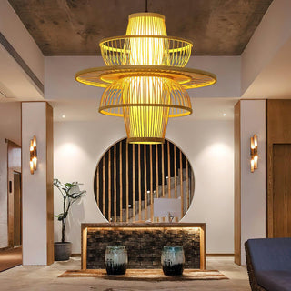 Covarir Lampe Suspension en Bambou Sigyn Fait Main