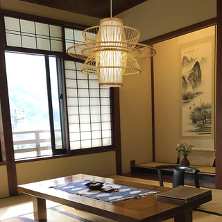 Covarir Lampe Suspension en Bambou Sigyn Fait Main