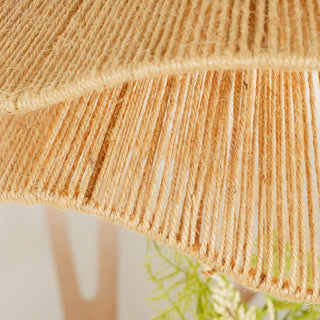 Lustra Suspension Lampe Chapeau de Paille Fait Main à Double Couche