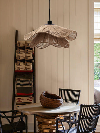 Lustra Suspension Lampe Chapeau de Paille Fait Main à Double Couche