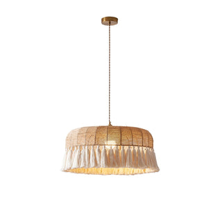 Boho Lampe Suspendue en Jute Tissée à la Main