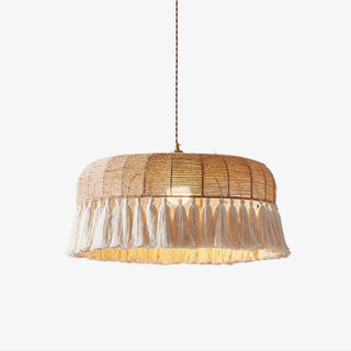 Boho Lampe Suspendue en Jute Tissée à la Main