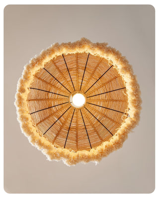 Boho Lampe Suspendue en Jute Tissée à la Main