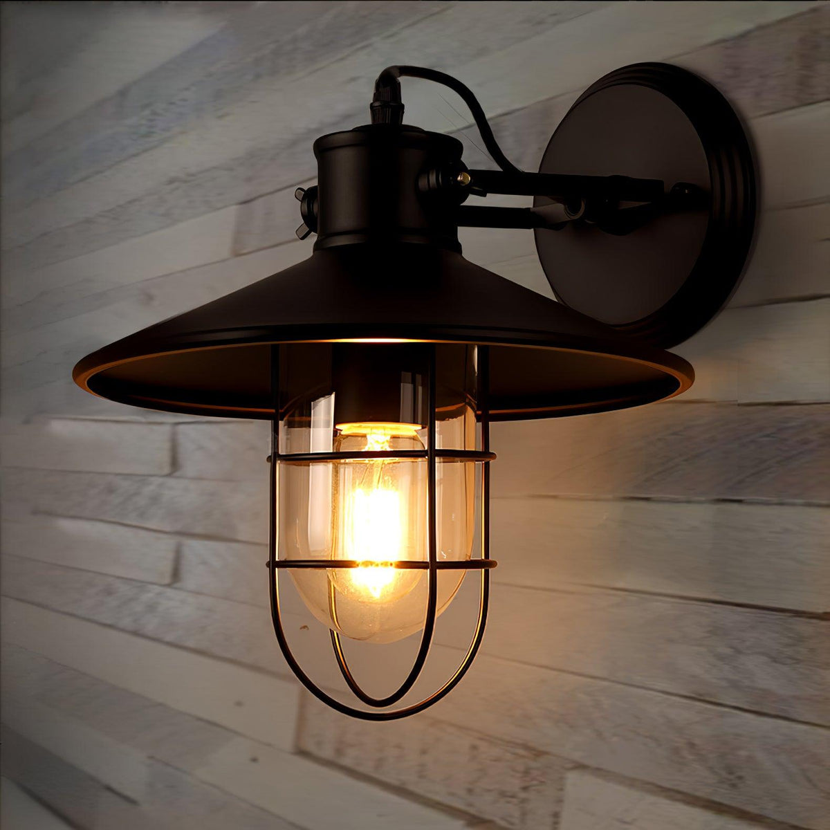 Abnormal Harbour Industriel Verre Luminaire Mural