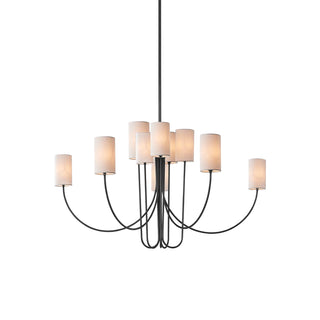 Asolira Lustre Tissu Noir Industriel Vintage