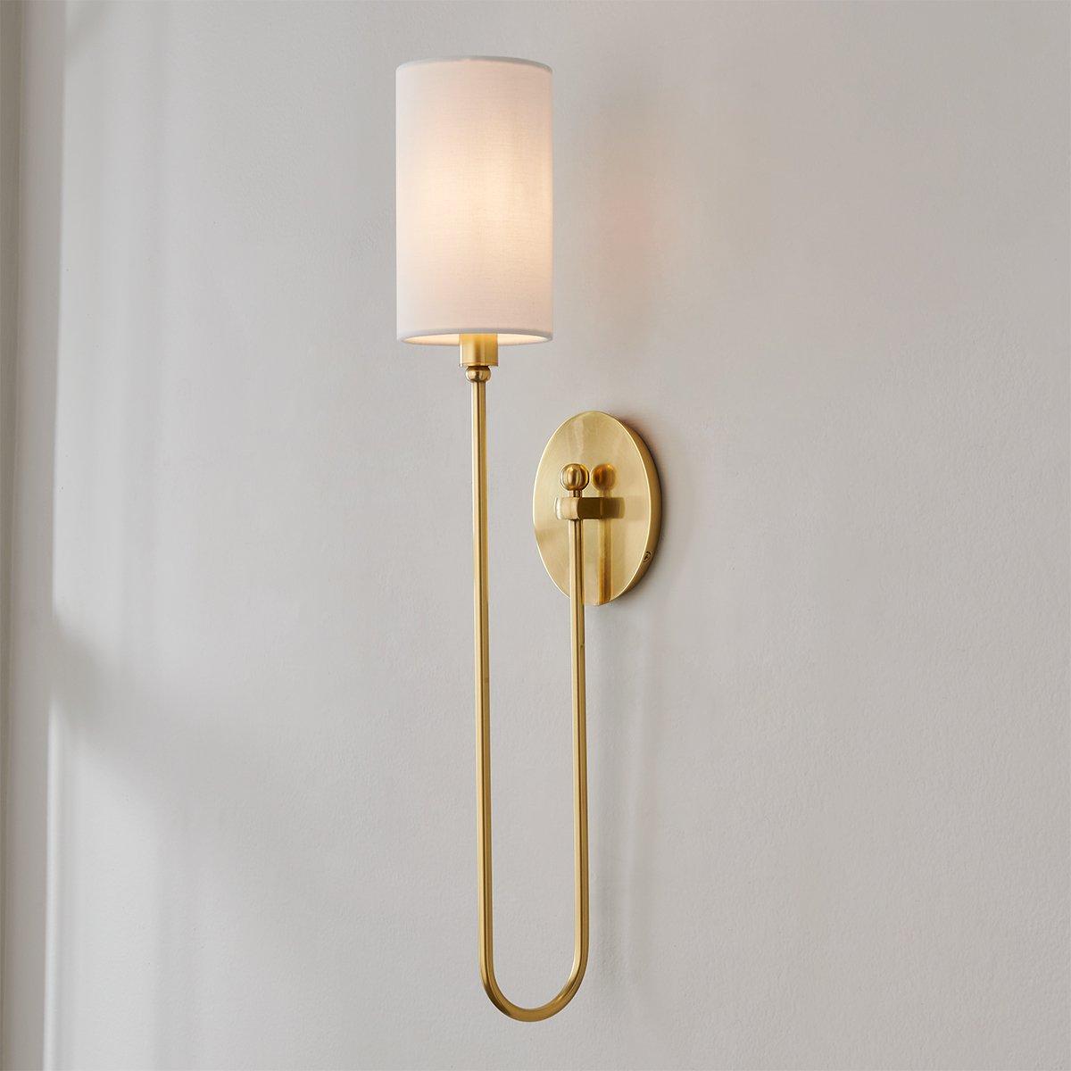Syvineth Applique Murale Laiton Tissu Minimaliste Moderne
