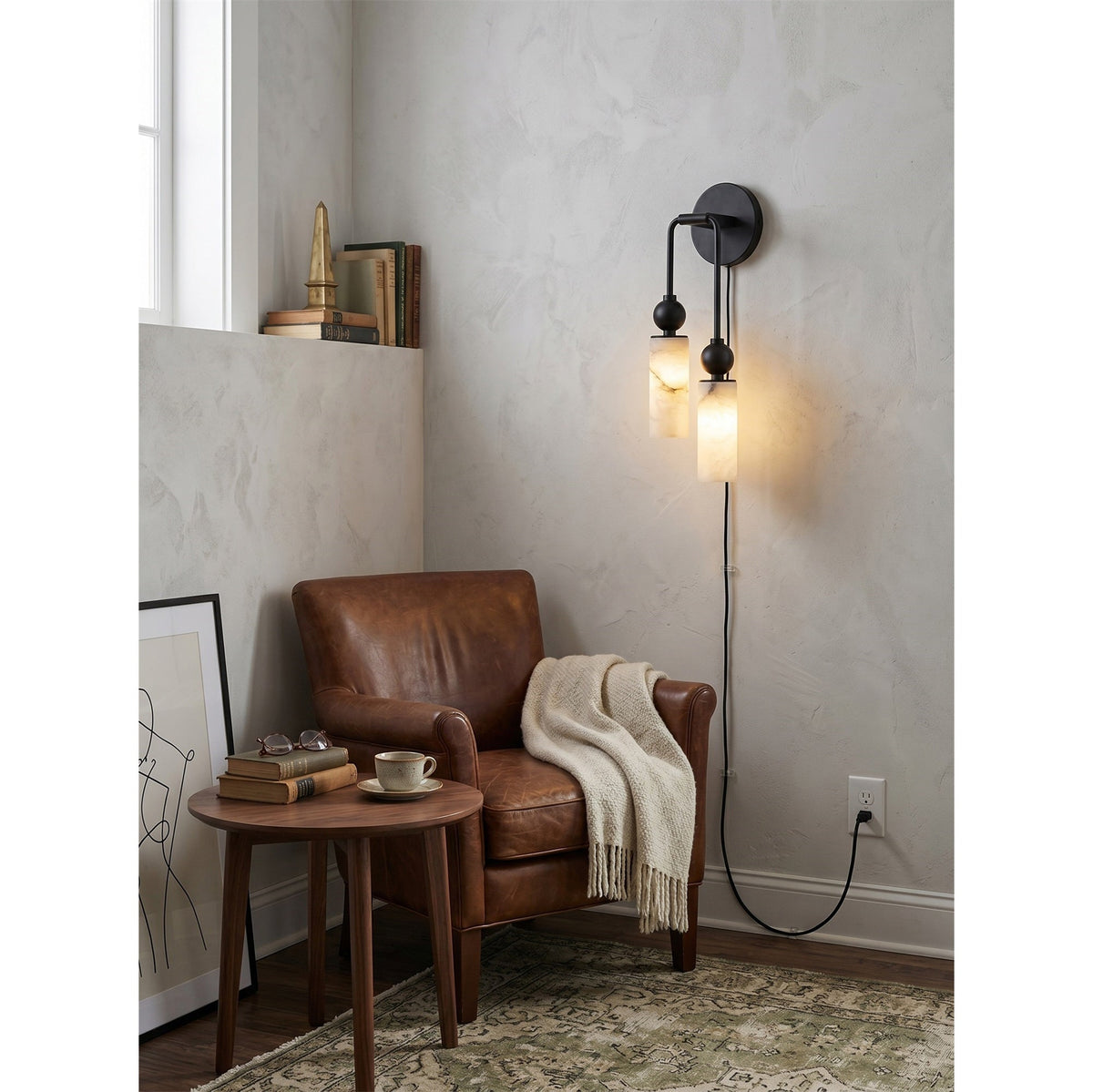 Eiraina Applique Murale en Albâtre