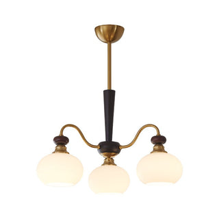Calaeila Lustre Bois Verre Sphère Élégance Traditionnelle
