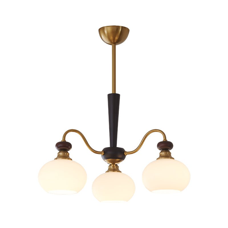 Calaeila Lustre Bois Verre Sphère Élégance Traditionnelle