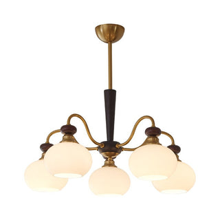 Calaeila Lustre Bois Verre Sphère Élégance Traditionnelle