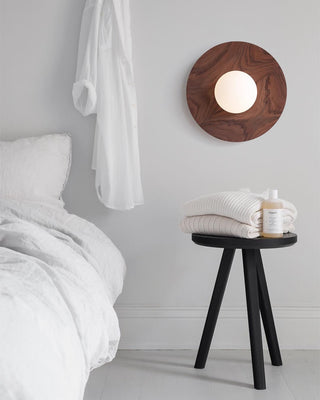 Arlirir Applique Murale Minimaliste en Bois et Verre