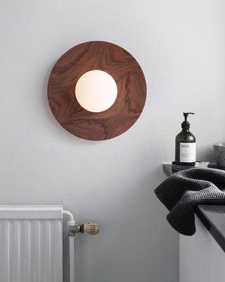 Arlirir Applique Murale Minimaliste en Bois et Verre