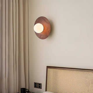Arlirir Applique Murale Minimaliste en Bois et Verre
