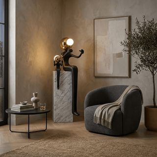 Harmony Duo Sculpture Lamp-Neutral Decor