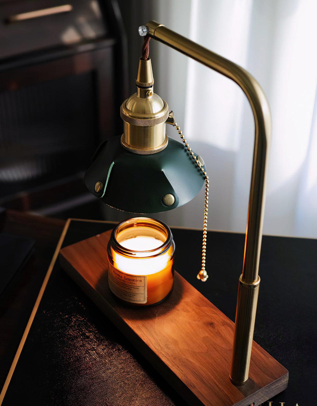 Clark Lampe de Table en Bois Moderne