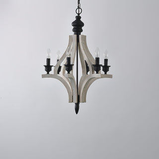Ephaos Lustre Métal Bois Industriel Vintage