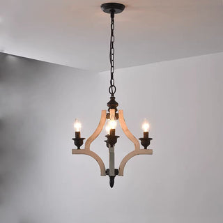 Ephaos Lustre Métal Bois Industriel Vintage