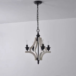 Ephaos Lustre Métal Bois Industriel Vintage