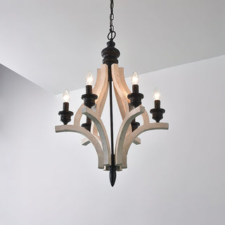 Ephaos Lustre Métal Bois Industriel Vintage