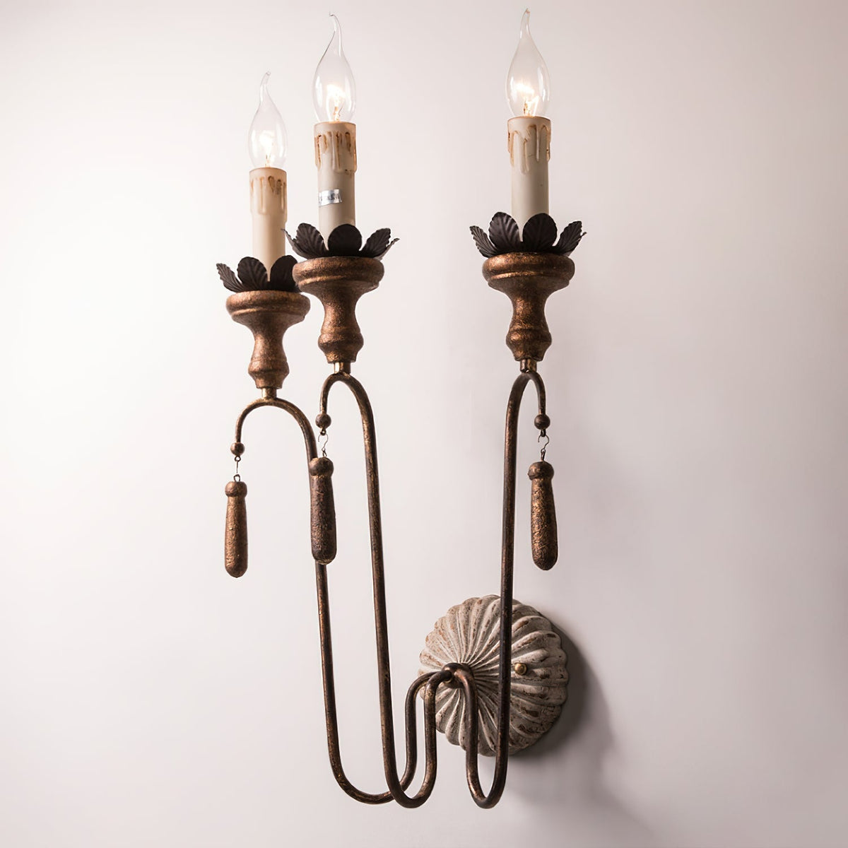 Avelaris Lampe Murale Vintage Industrielle en Bois et Métal