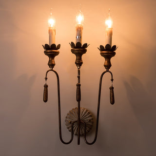 Avelaris Lampe Murale Vintage Industrielle en Bois et Métal