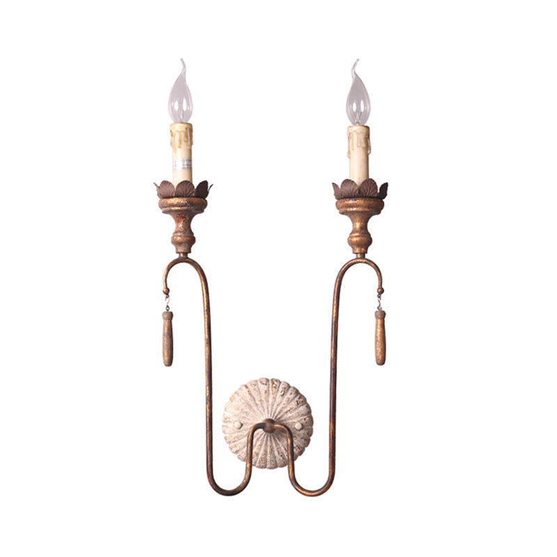 Avelaris Lampe Murale Vintage Industrielle en Bois et Métal