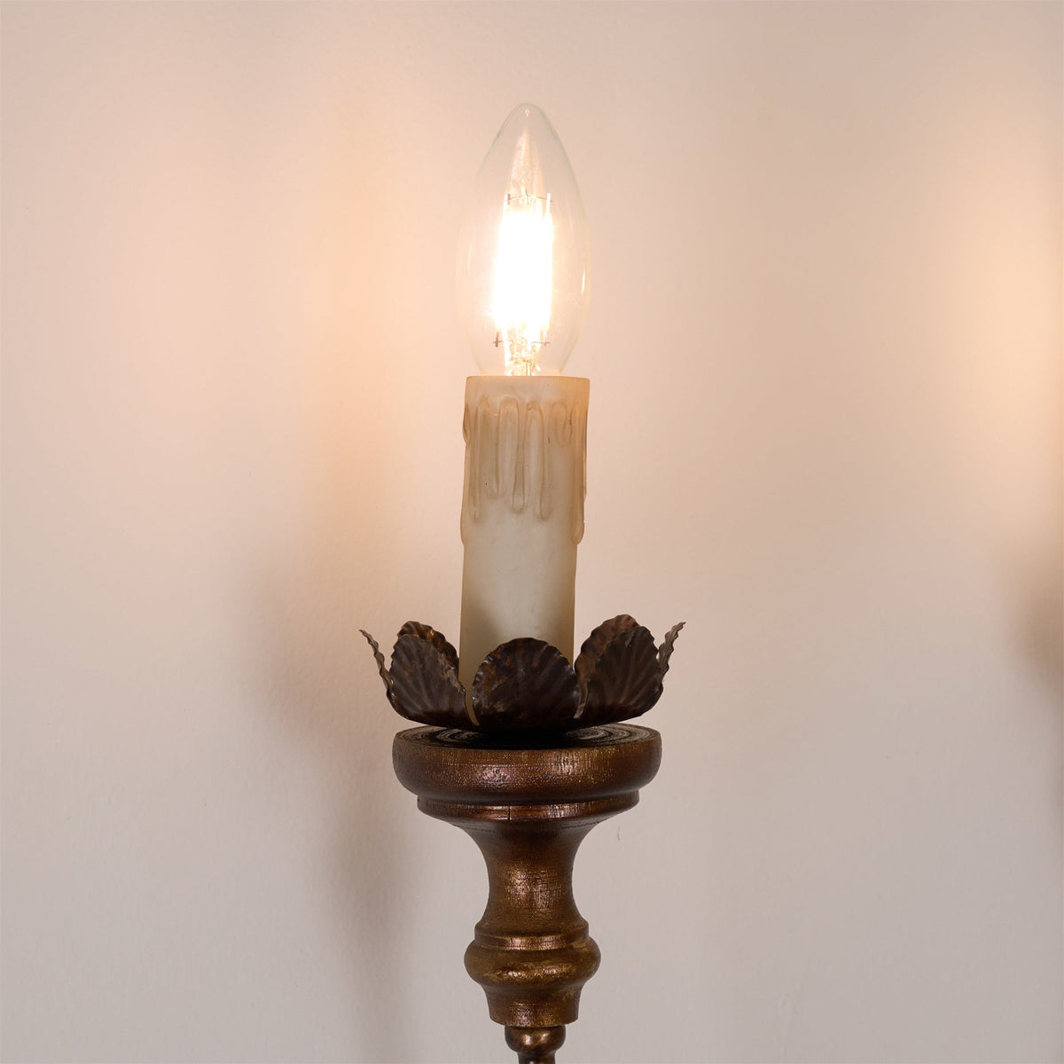 Avelaris Lampe Murale Vintage Industrielle en Bois et Métal