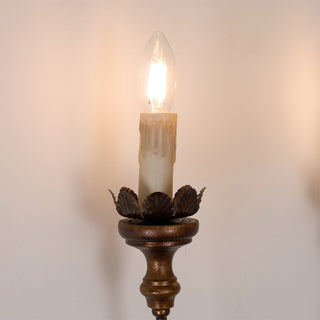 Avelaris Lampe Murale Vintage Industrielle en Bois et Métal