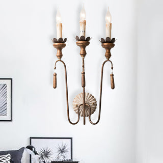 Avelaris Lampe Murale Vintage Industrielle en Bois et Métal